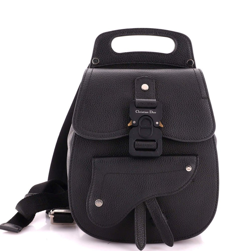 Christian Dior Mini Saddle Backpack Leather